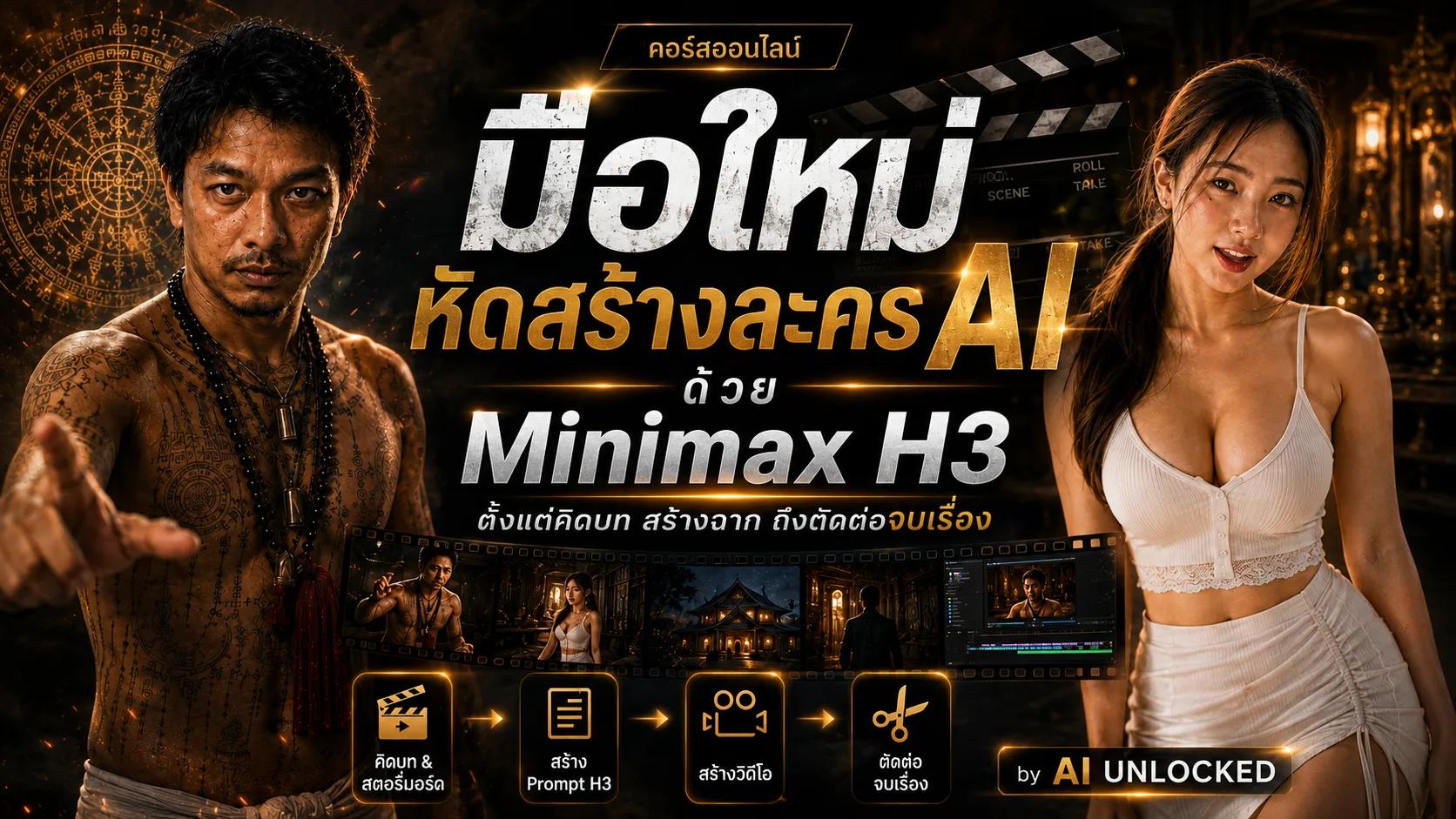 คอร์สออนไลน์ มือใหม่หัดสร้างละคร AI ด้วย Minimax H3