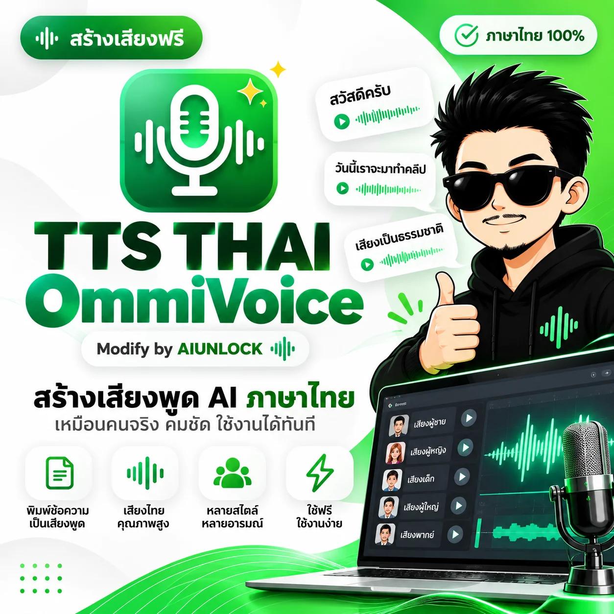 OmniVoice Unlock สร้างเสียง AI ภาษาไทยฟรี