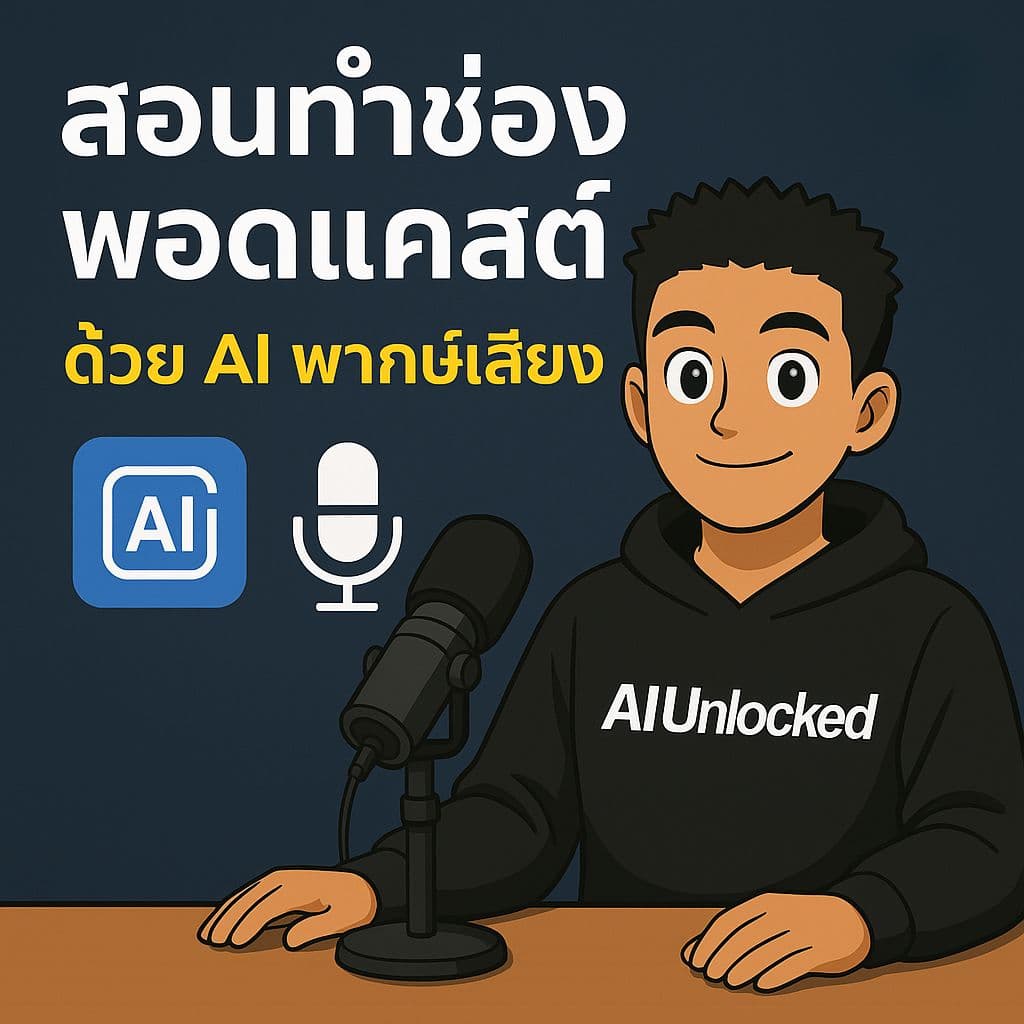 ใช้ AI พากษ์เสียง ทำ YouTube พอดแคสต์ (ทำมือ)